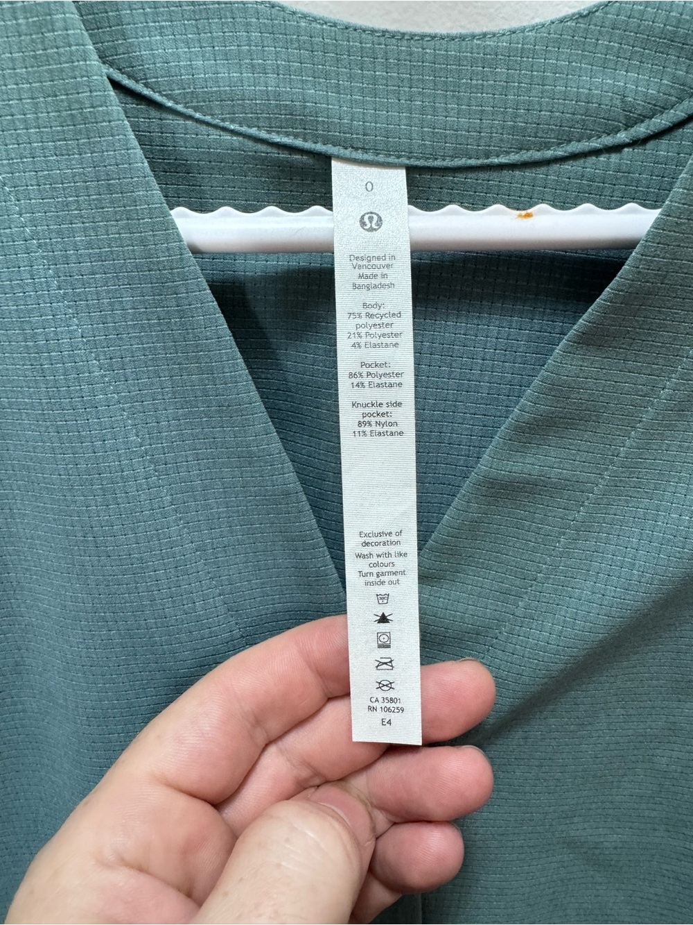 lululemon athletica Button-Front Mini Dress in Green - Picture 3 of 3